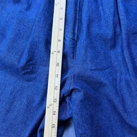 Woman Within Jeans Women 16W Straight Elastic Waist Blue High Rise Pull On NWT - Picture 7 of 8